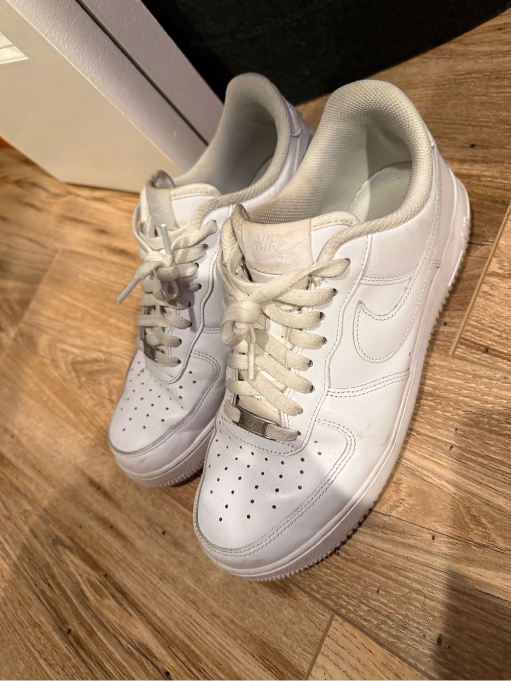 Nike White Low-Top Leather Sneakers